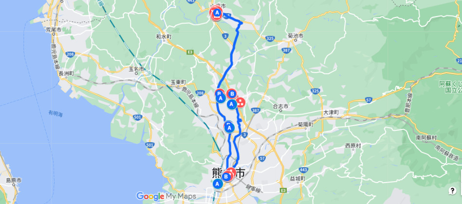 2023年秋　バス・電車無料の日の旅　熊本市～山鹿市